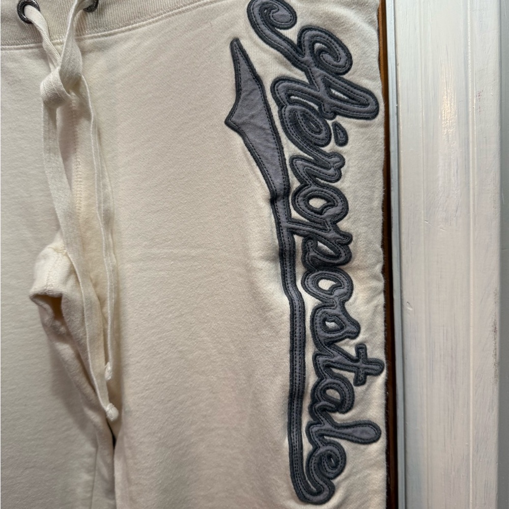 Aeropostale Cream Sweatpants with Gray Logo